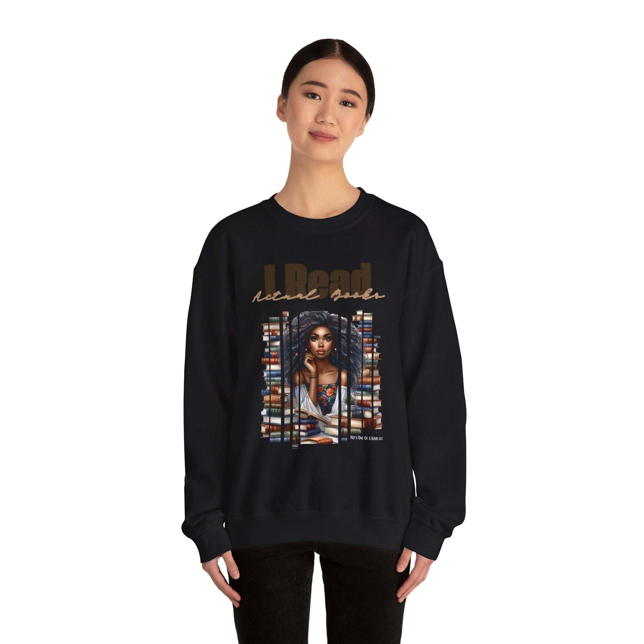 read actual books Unisex Heavy Blend™ Crewneck Sweatshirt